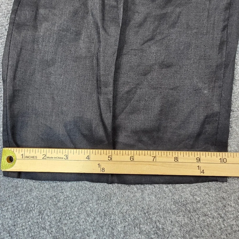 Godbody Collection Mens Black 100% Linen Pleated Dress Pants Size 38 XL